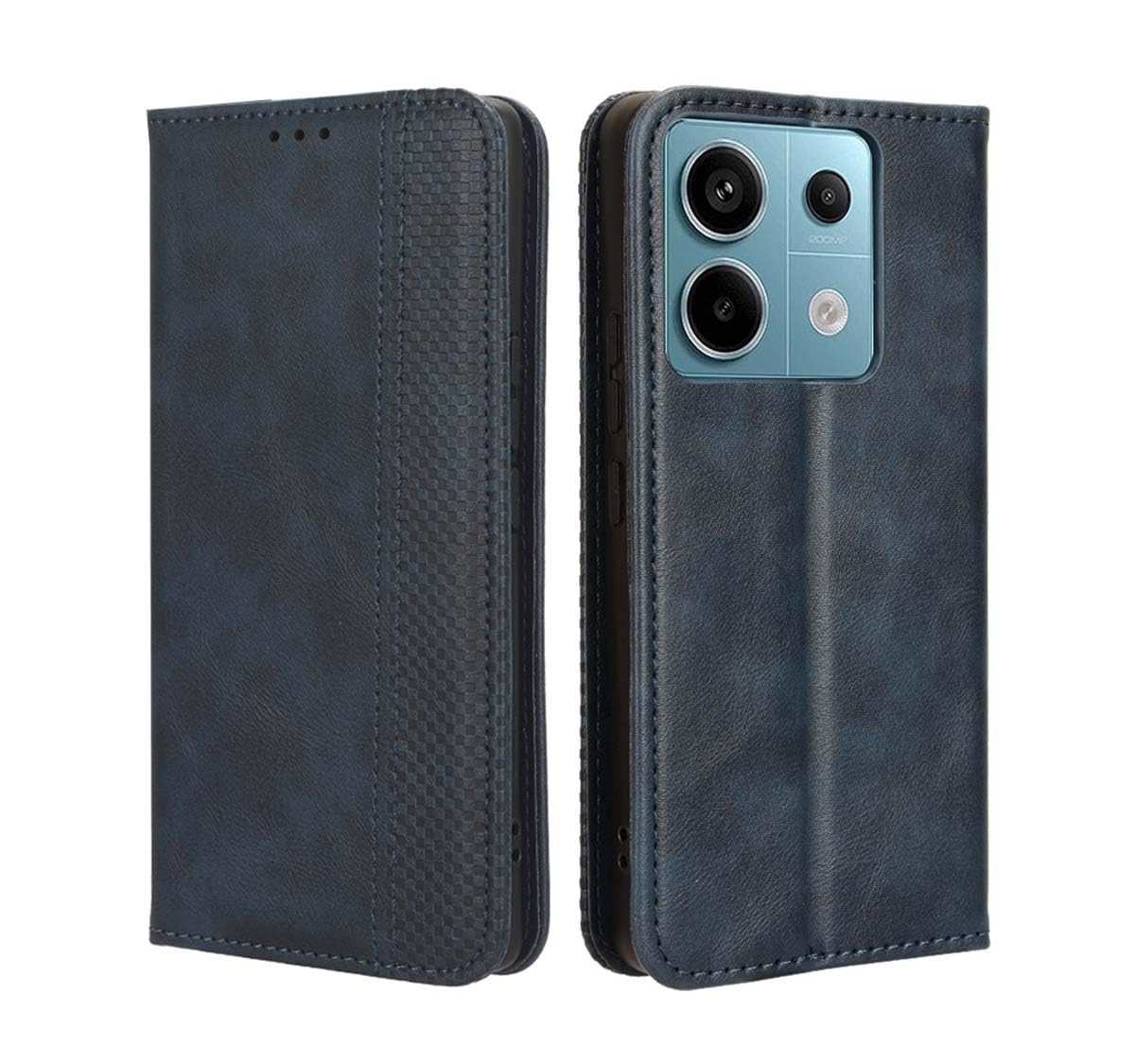 Rilievo Cover Portafoglio In Pelle PU Per Xiaomi Redmi Note 13 Pro 5G / Poco X6 5G - Custodia Flip Con Slot Carte, Chiusura Magnetica E Funzione Stand, Rossa - 3