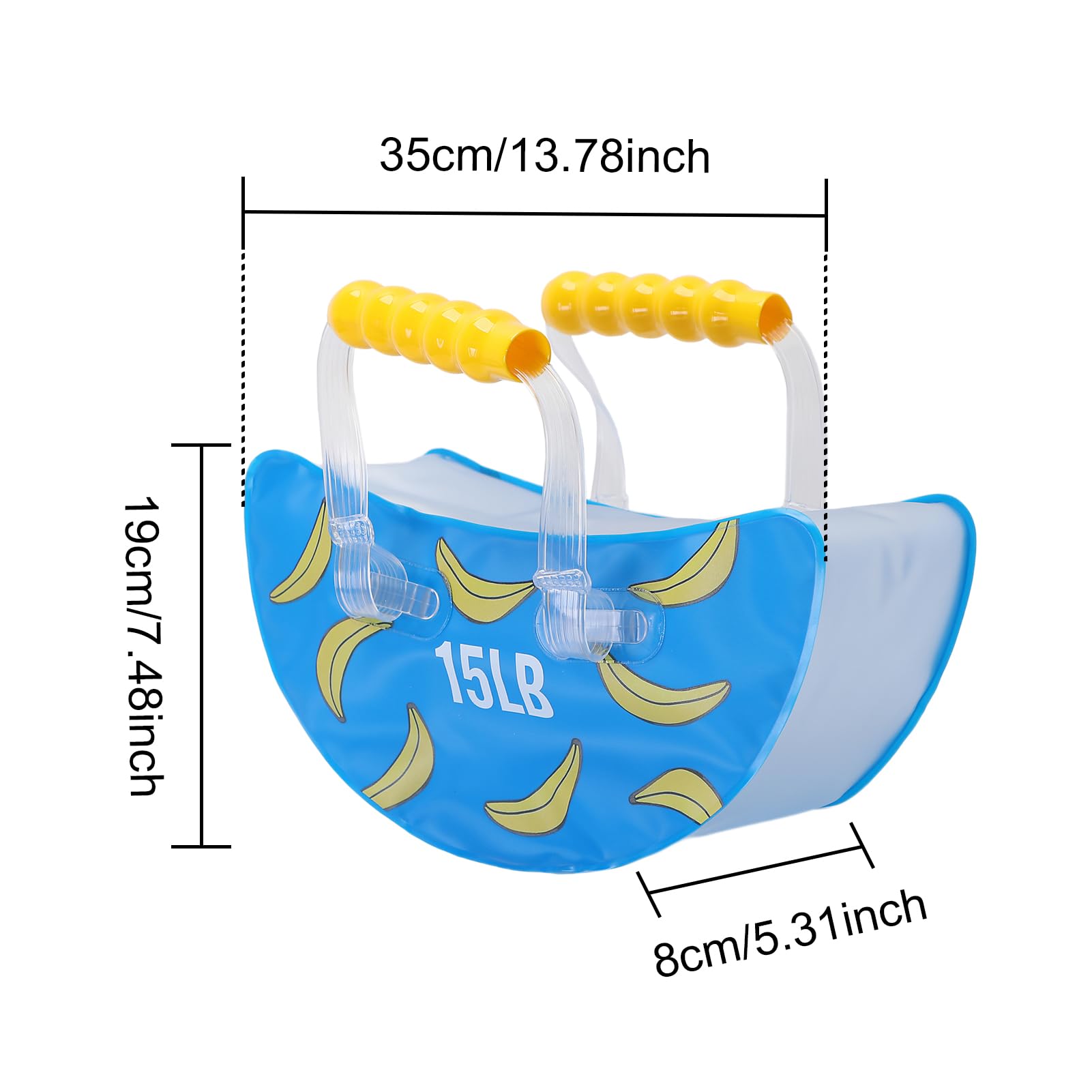 Water Weights Aqua Bag - Bolsa de agua de 15 libras - Alternativa a la bolsa de arena ajustable - Equipo de fitness de estabilidad portátil - Bolsa de agua para entrenamiento de fitness
