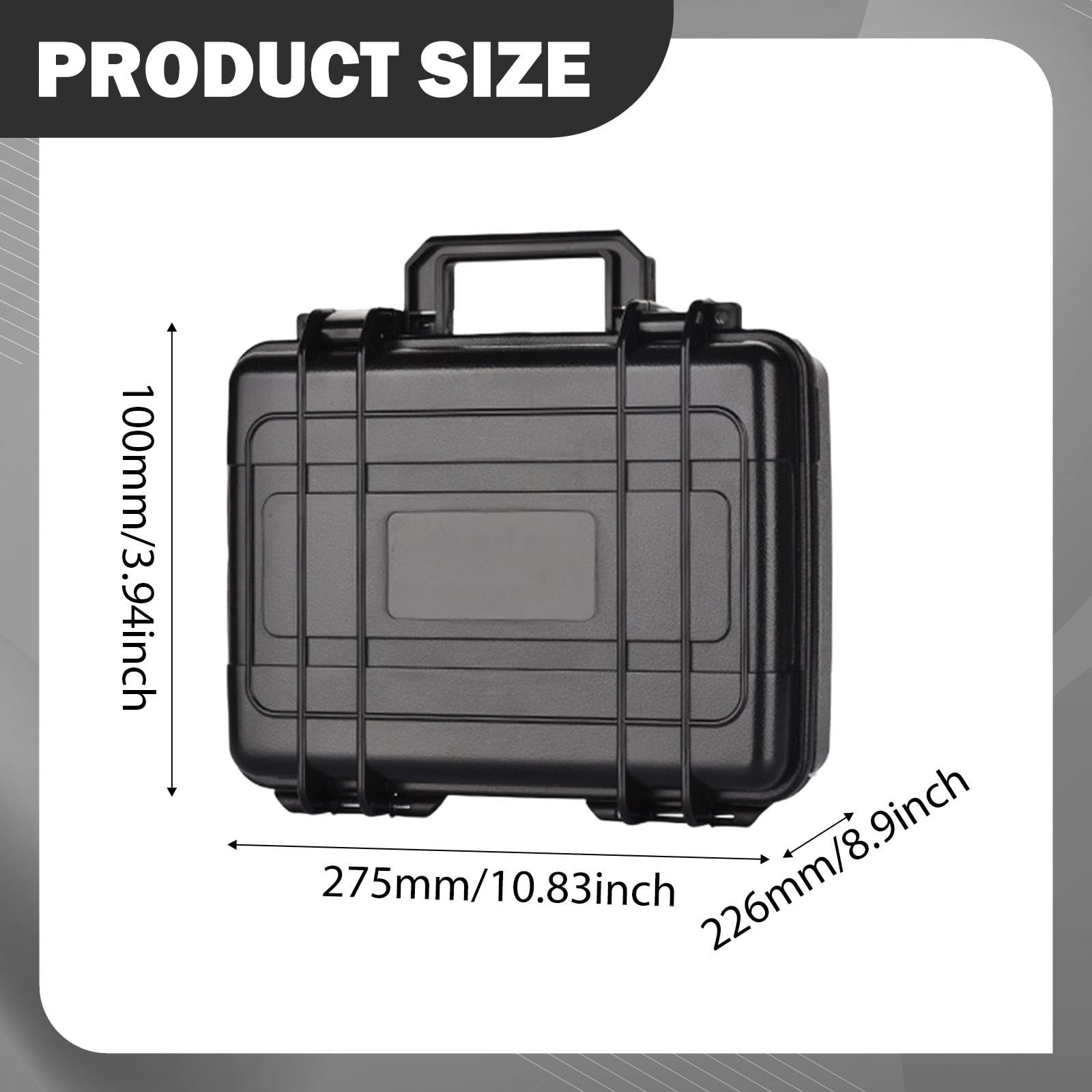 Custodia Porta Attrezzi Box Portatile Impermeabile Shockproof Organizer Valigia per Protezione Test Strumenti Orologi Fotocamere Adatta per Riparazion, con Inserto in Schiuma