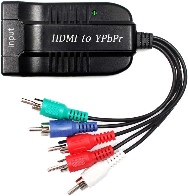 1080P HDMI to Component(YPbPr/RGB/ 5RCA) Scaler Converter(with Scaler Function), HDMI Input to Component(YPbPr/RGB/ 5RCA) Output for PC, PS3, PS4, DVD, PSP, 360, PS2, Nintendo NGC