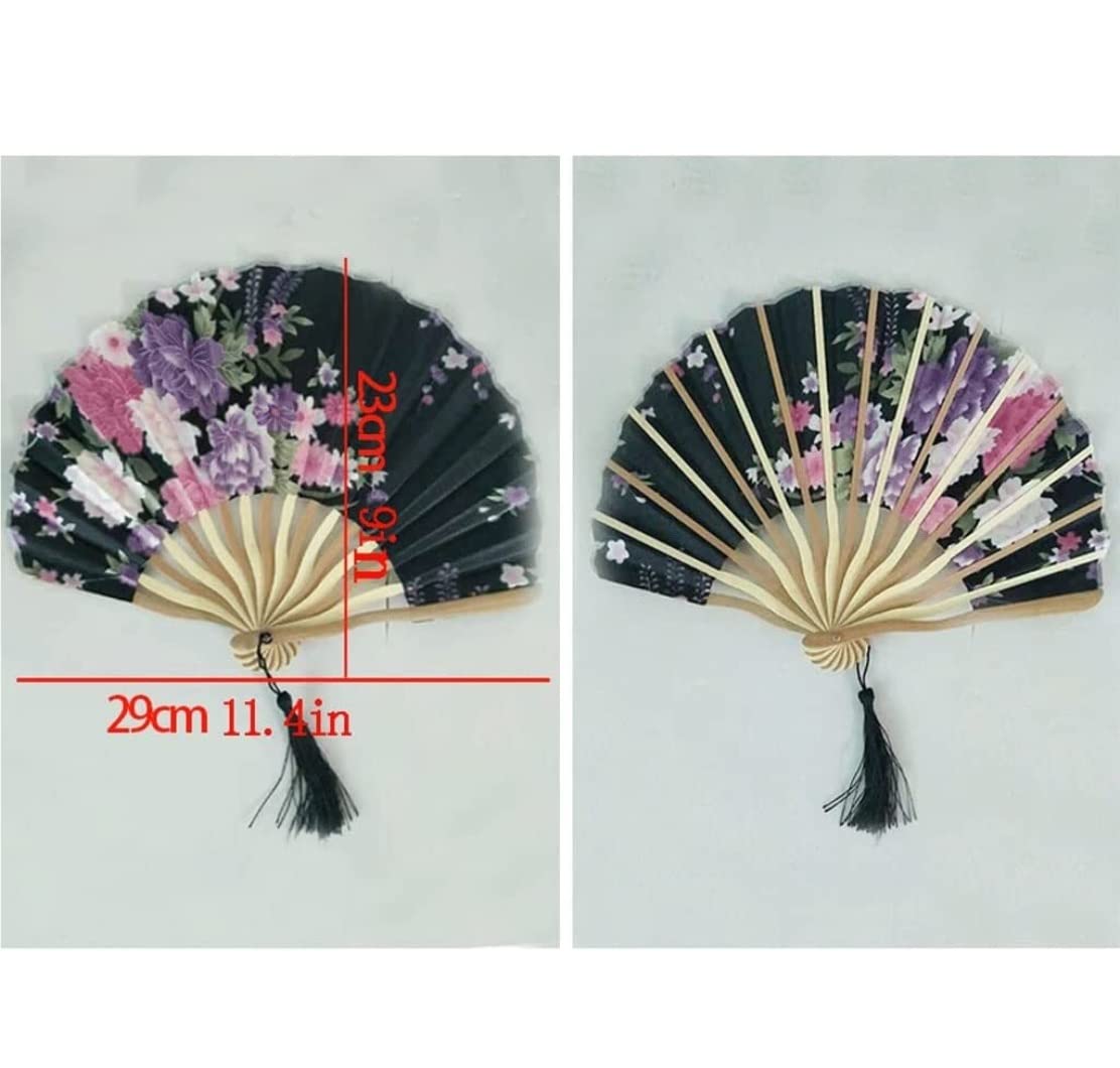 Handwaaier, waaiers, vouwwaaier, vintage, handventilator, Chinese vintage stijl, handwaaier voor dames, heren, vrouwen, wanddecoratie, bruiloft, feest, geschenken, rood