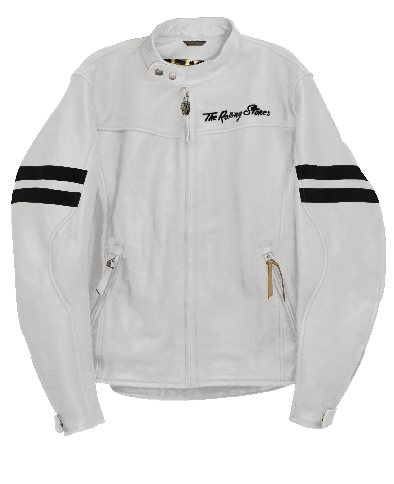 Amazon | [ザ・ローリング・ストーンズ] LEATHER JACKET WHITE XL 