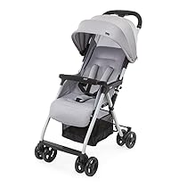 Chicco OHlalà 3 Passeggino Ultraleggero da 0 Mesi a 15 kg, portata max 18 kg, Reclinabile e Pieghevole con Cestello Capiente, Chiusura Compatta, Parapioggia e Cappottina Estendibile, Grigio