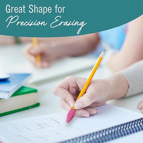 Miniatura 3 de Borradores con tapa de lápiz, 144 borradores de tapa rosa, tapas de borrador rosa, tapas de lápices, borrador de tapa de lápices