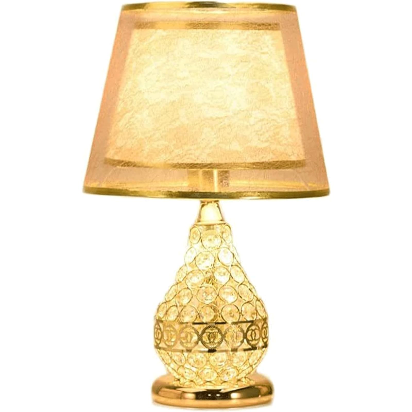 SGKOMN Desk Lighting Luxury Table Lamp Creative Crystal Desk Lamp Exquisite Nightstand Light Desk Light Decoration Bedside Room Bedroom Work Lamp-A-18cm * 41cm