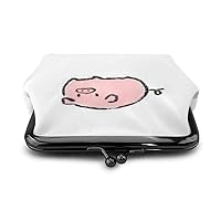 Amazon | キャラクター＊ピッグ 豚 がま口財布 大容量 ミニ財布
