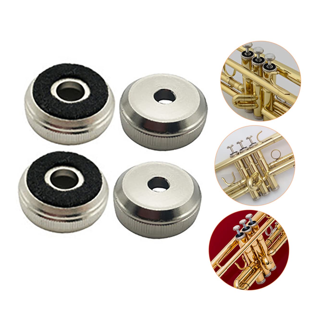 TOYANDONA 4 Sets Trompete Wartung Unteren Top Kolben Abdeckungen Ventil Kappen Kit Taste Ventile Spielbarkeit Haltbarkeit