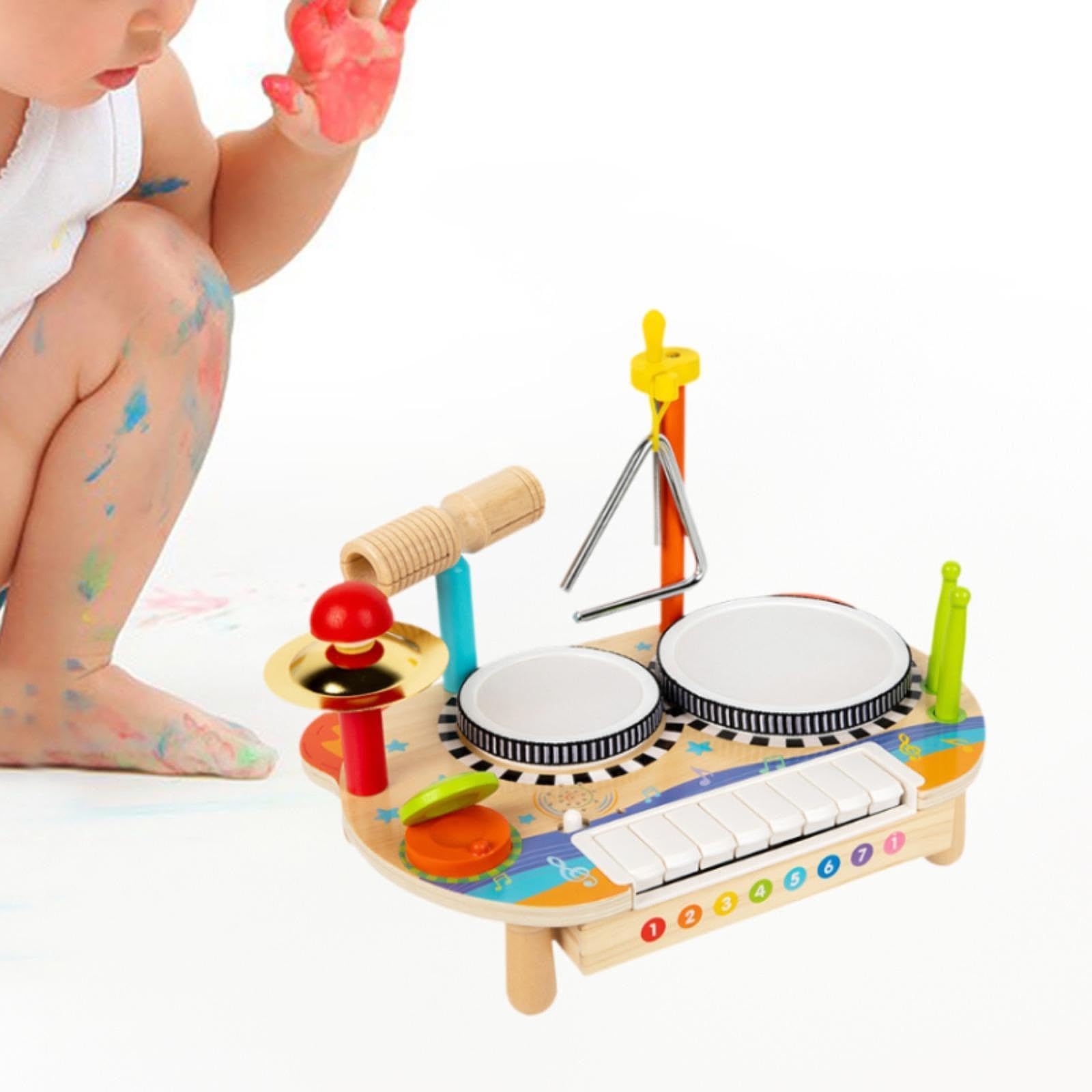 Giocattoli per batteria elettronica per pianoforte che offrono | sonore coinvolgenti, sviluppano le capacità motorie fini nei giovani musicisti, regali per batteria per bambini dai 3 ai 6