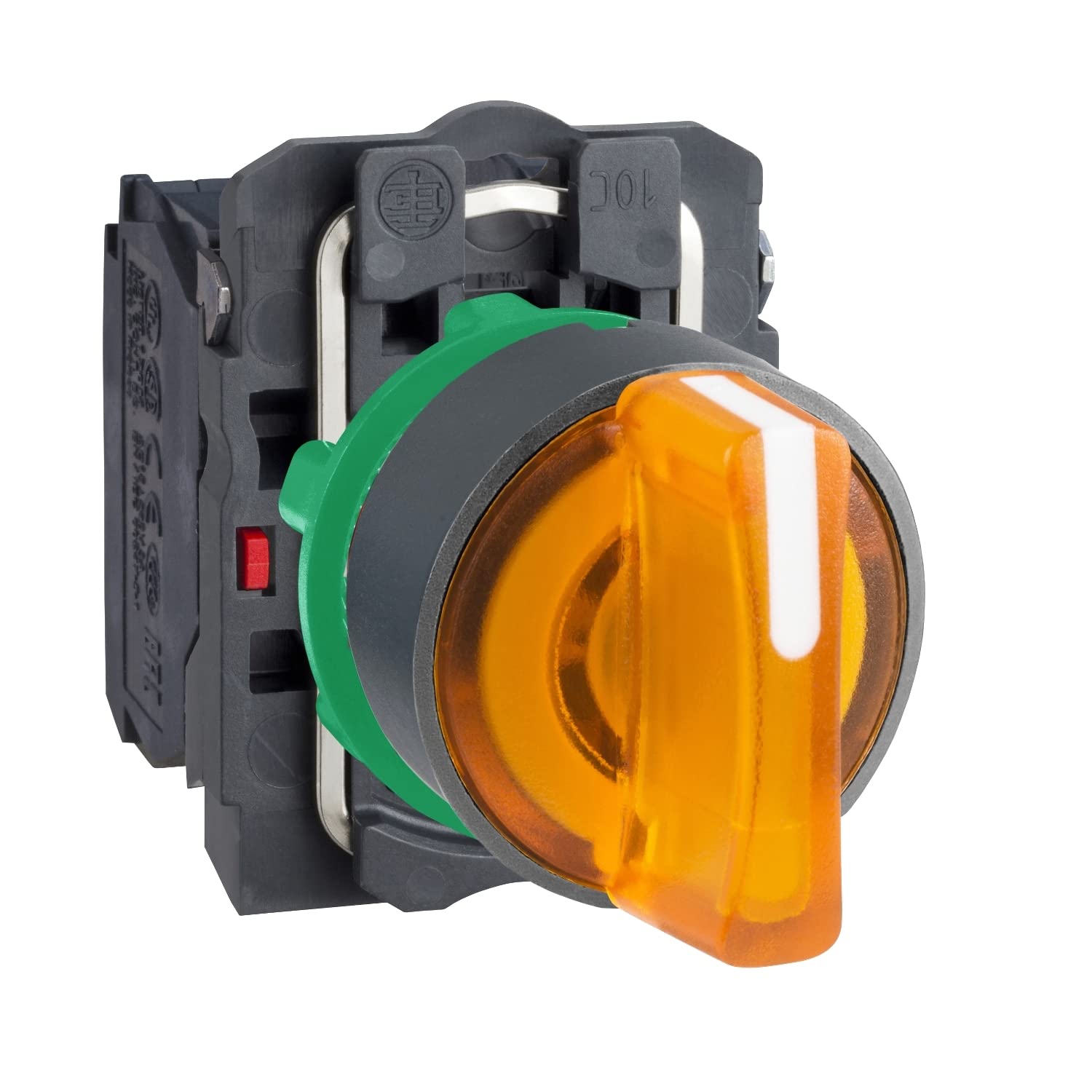 Sélecteur SEL.LUM.NARANJA 3 positions fixes 230V 1NA1NC pour éviter les fausses manœuvres