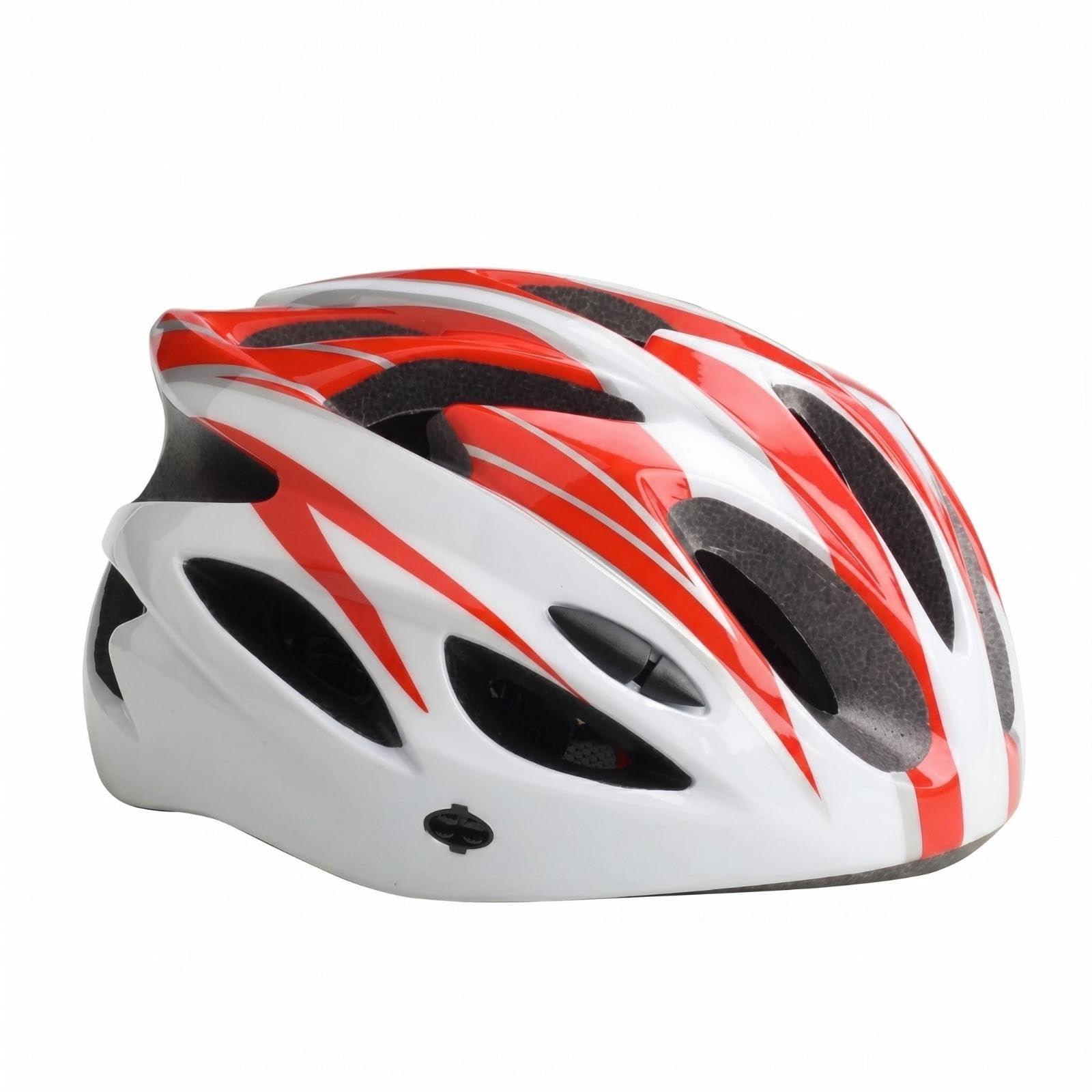 Sports Helmet Molded Shell Skate Helmet Impact Absorbing Children's Gear for Children, Bicycling, Roller Skating, Scootering Kids Red White-image-5