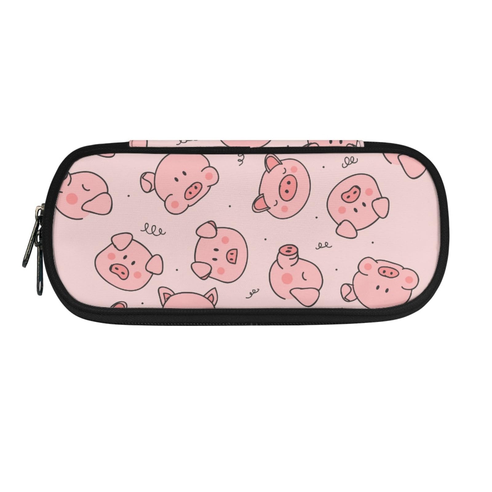 TOADDMOS Cute Pig Print Pencil Case Big Capacity Pen Holder Pouch Storage Stationery Organizer Zipper Pencil Bag,School Kids Boys Girls — image 1