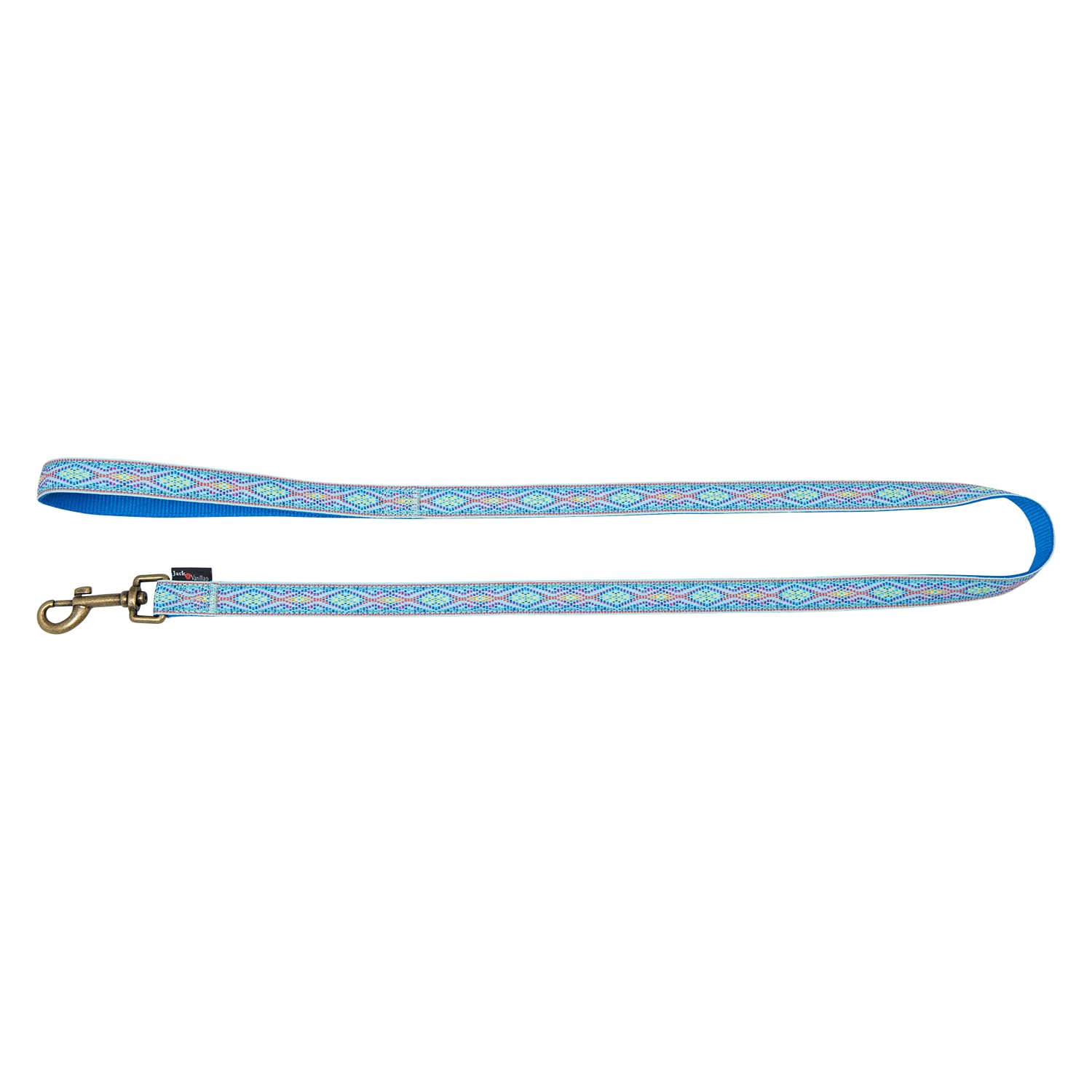 JACK AND VANILLA, Ibiza Dog Lead, Azure, Size L, 20 mm x 120 cm