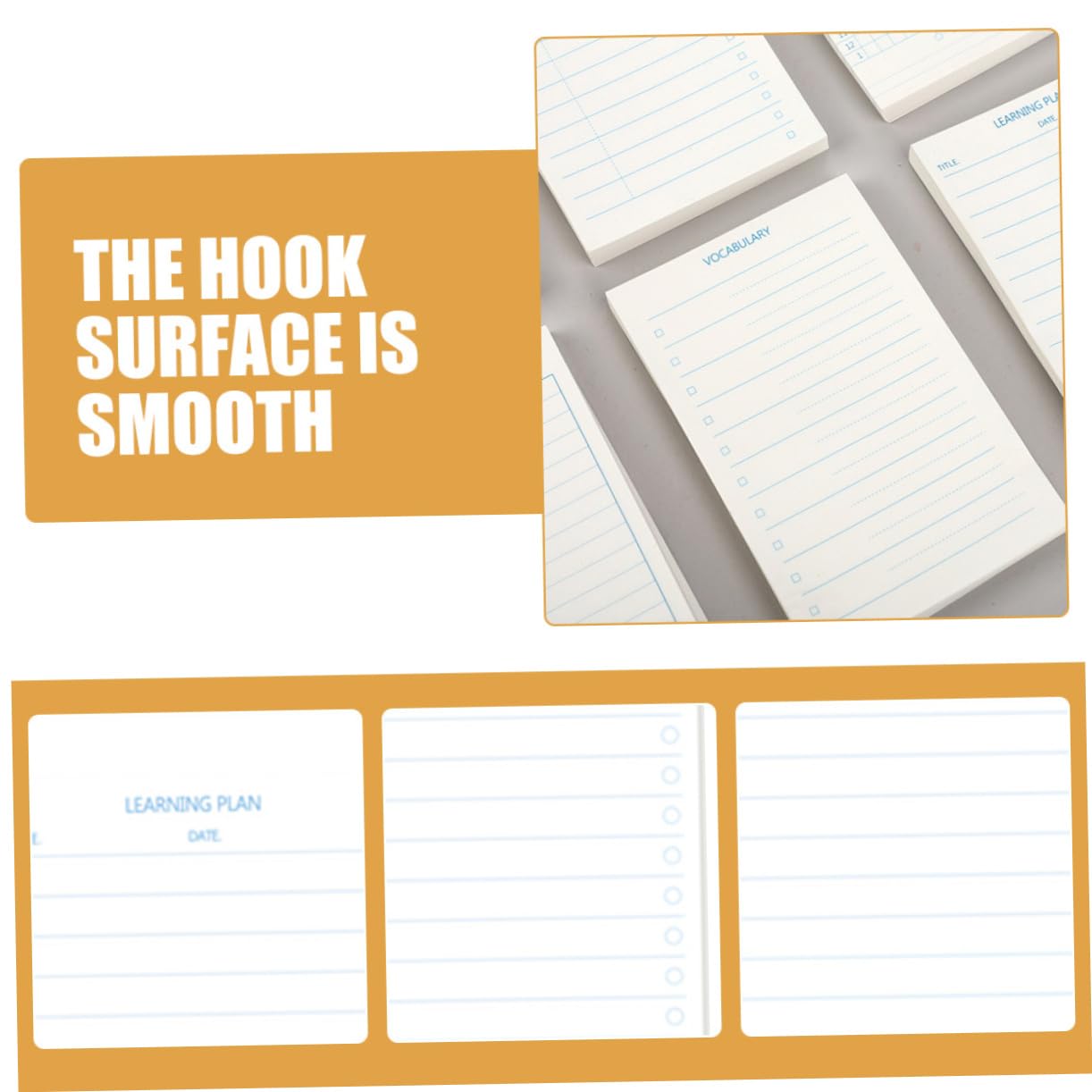 Angoily 2 Pièces Mots Portable Petits Blocs Notes Colorés avec Pages Lisses pour Mémos et Plans Étude Pratique pour Étudiants