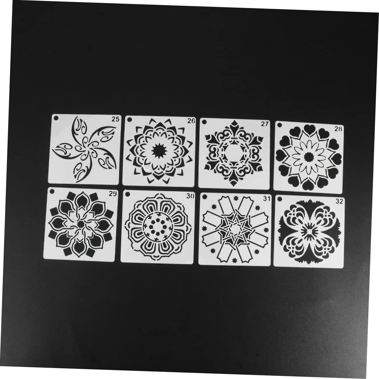 VILLCASE 168pièces Pochoirs Mandala Créatifs Pour Peinture Et Décoration Diy Modèles De Dessin Réutilisables Pour Projets Artistiques