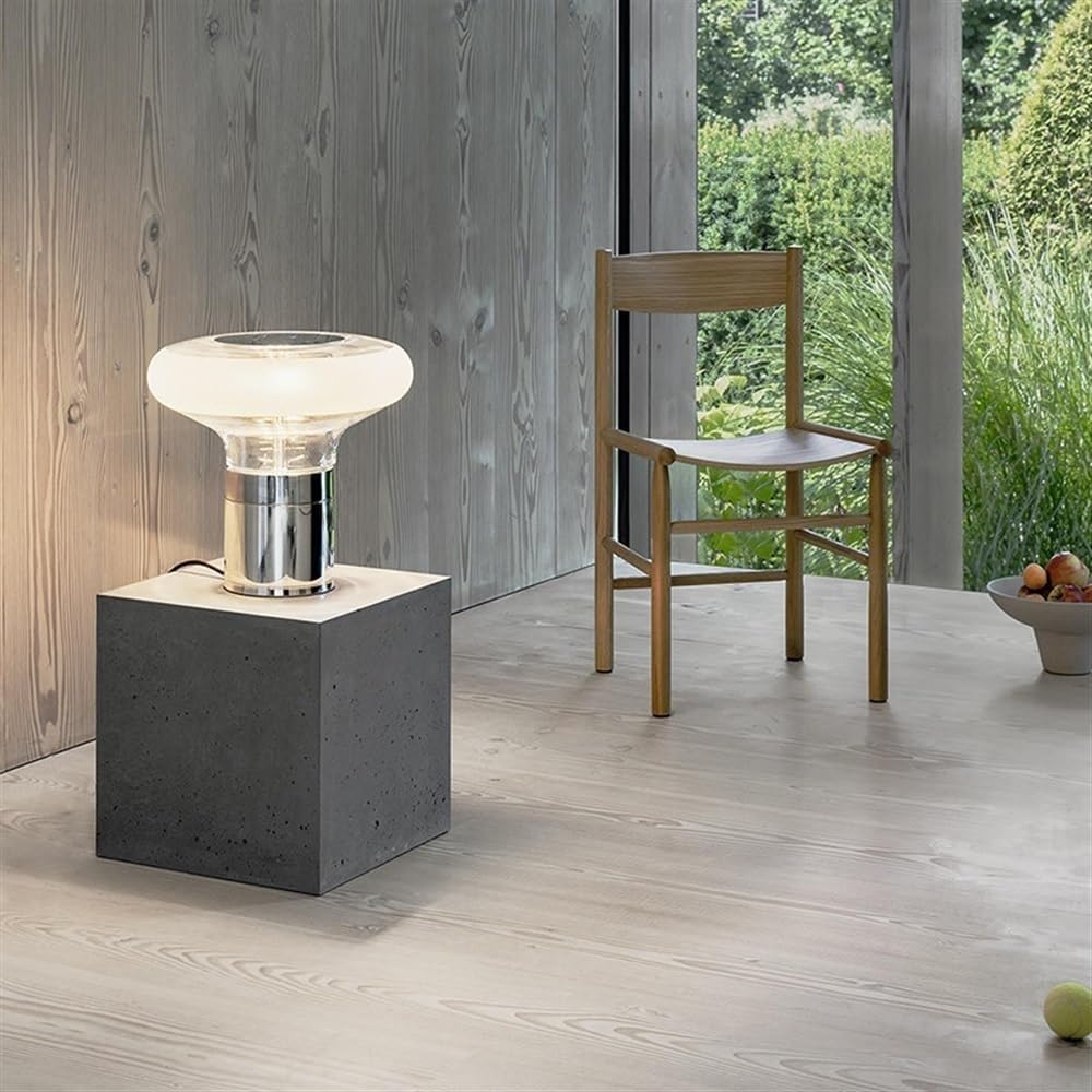 Lampada da comodino, lampade da comodino in vetro con paralume trasparente, E14 piccola illuminazione domestica con filo