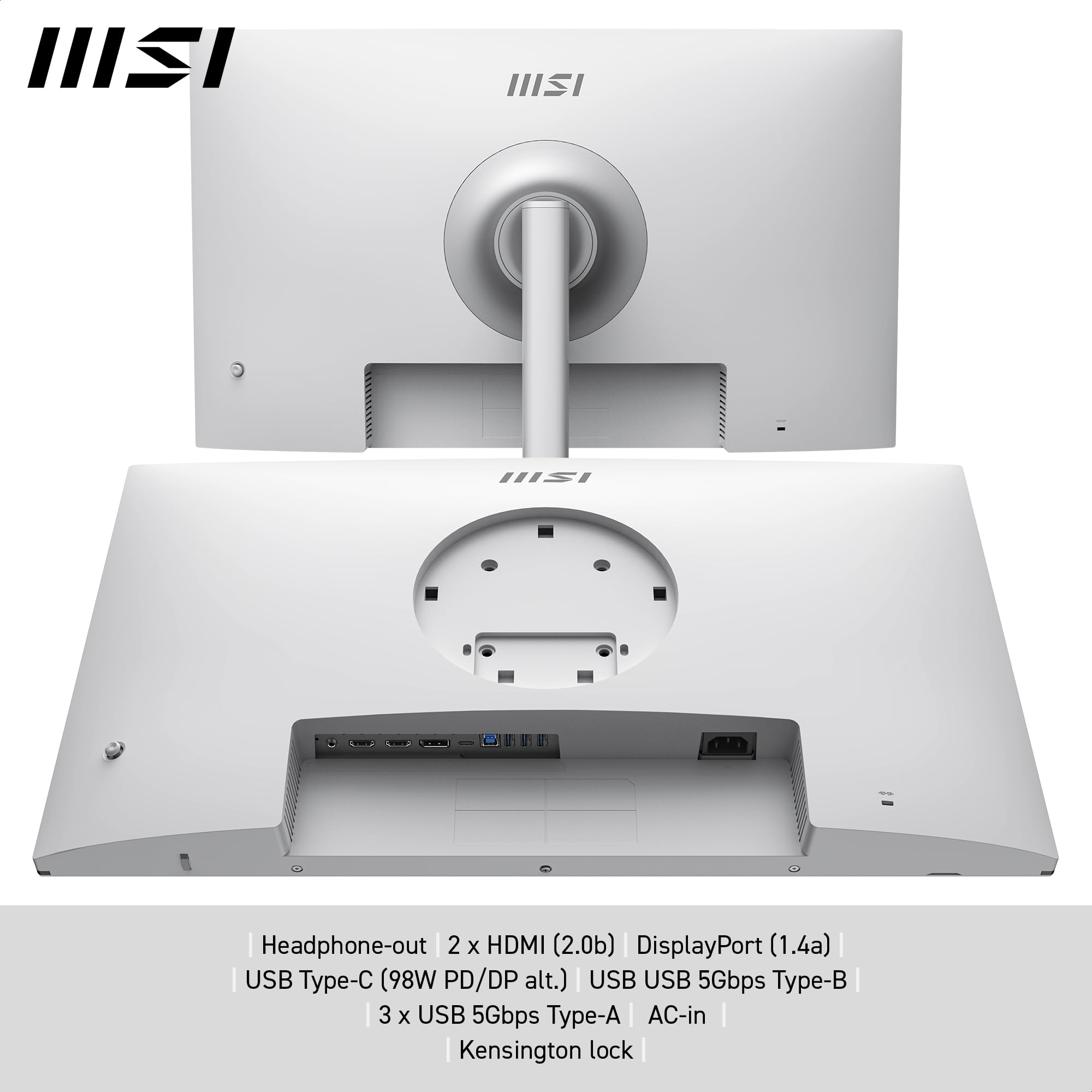 MSI Modern MD272UPHW 27-Inch UHD Office Monitor - 3840 x 2160 IPS