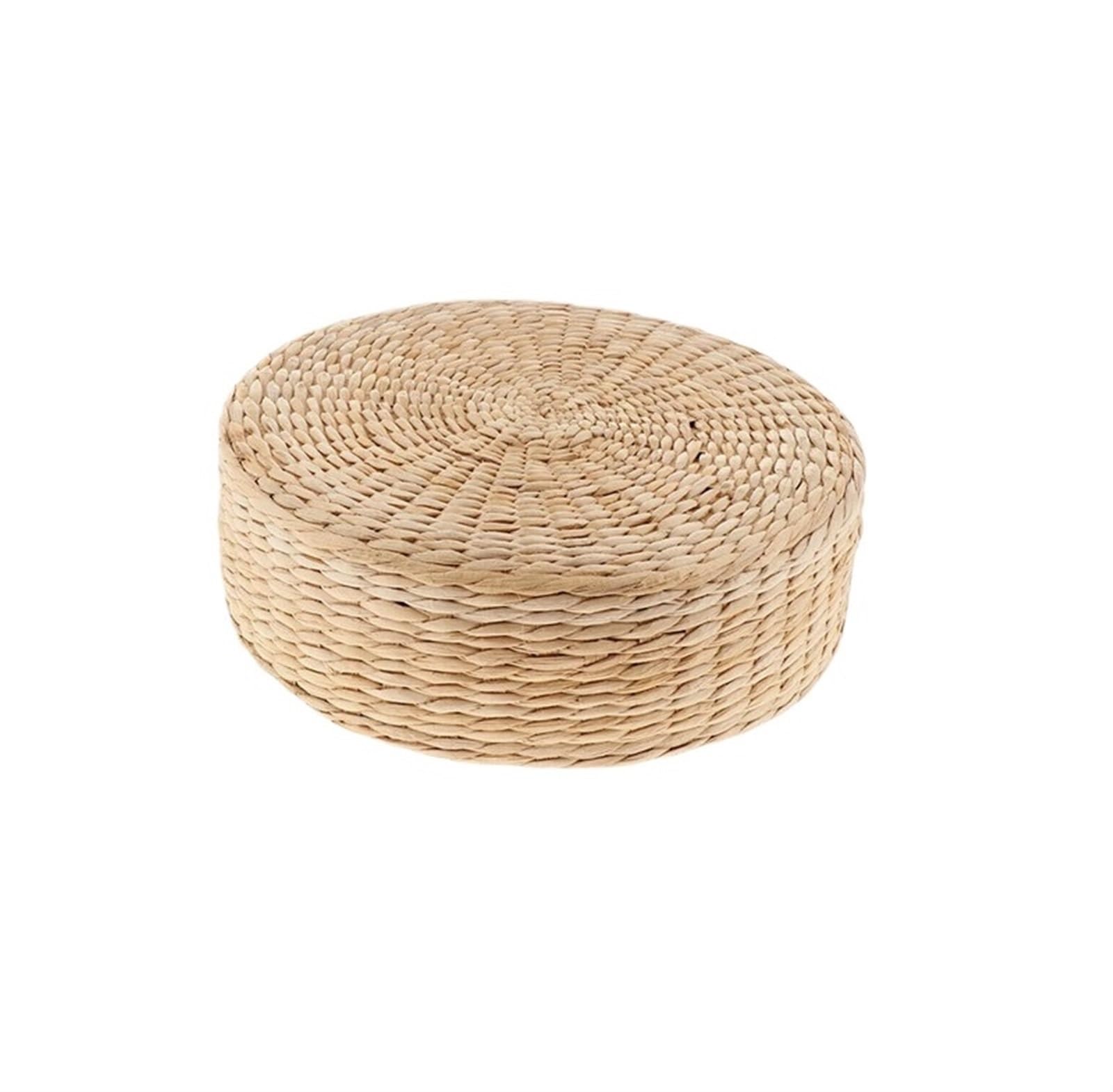 Coussin de méditation en paille pour salon de thé et yoga au sol