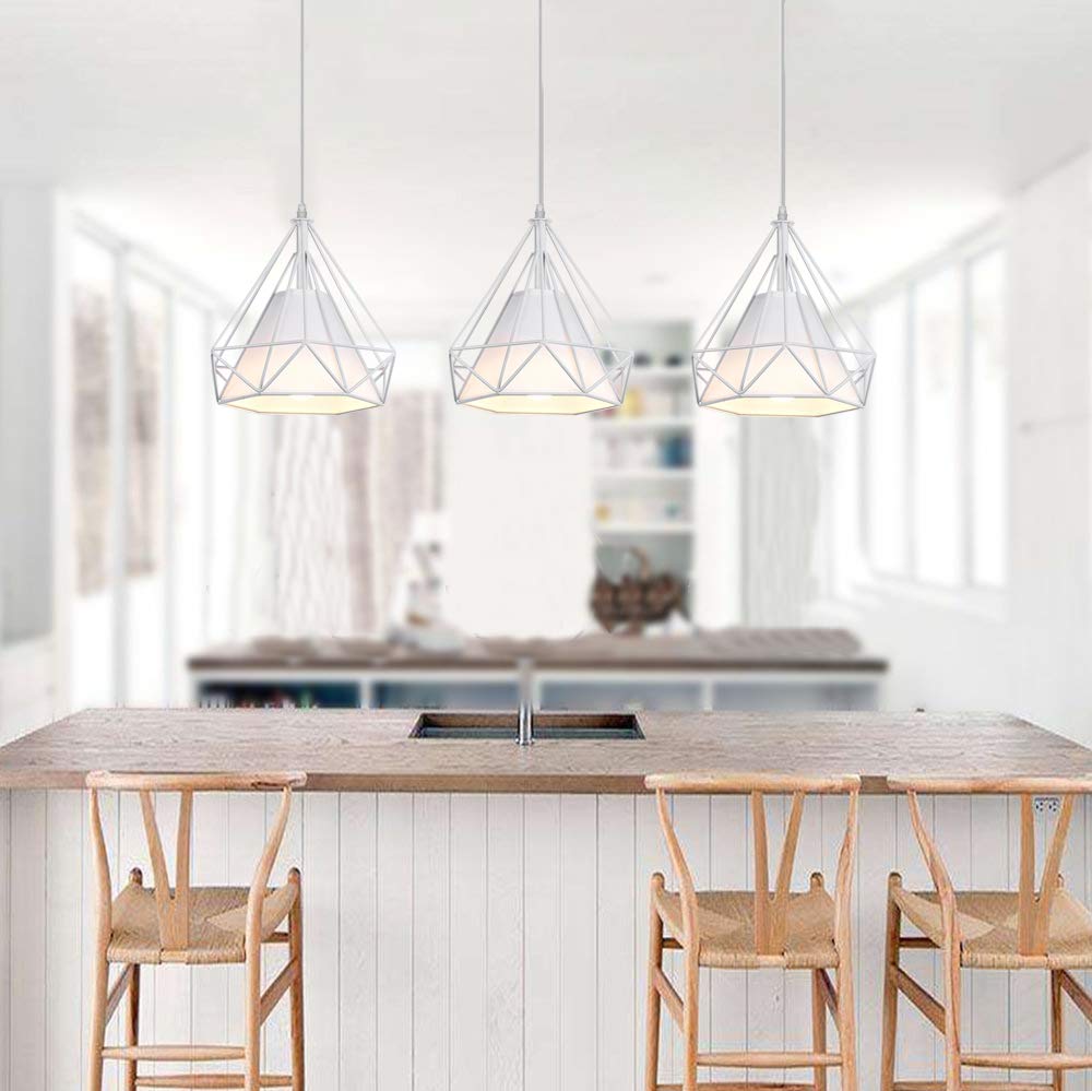 Lampada a Sospensione in Metallo, Lampada da Soffitto con Gabbia, 20cm