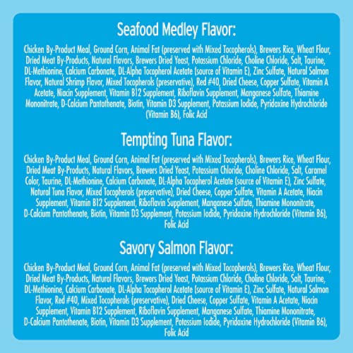 Temptations Classic Crunchy And Soft Cat Treats Seafood Lovers Variety Pack, (6) 3 Oz. Pouches #TOP3