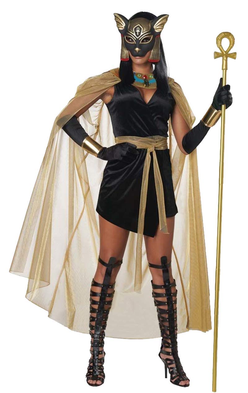 California Costumes 01450 Feline Goddess/Bastet Character Adult Sized Costumes, Solid, Black/Gold, Medium