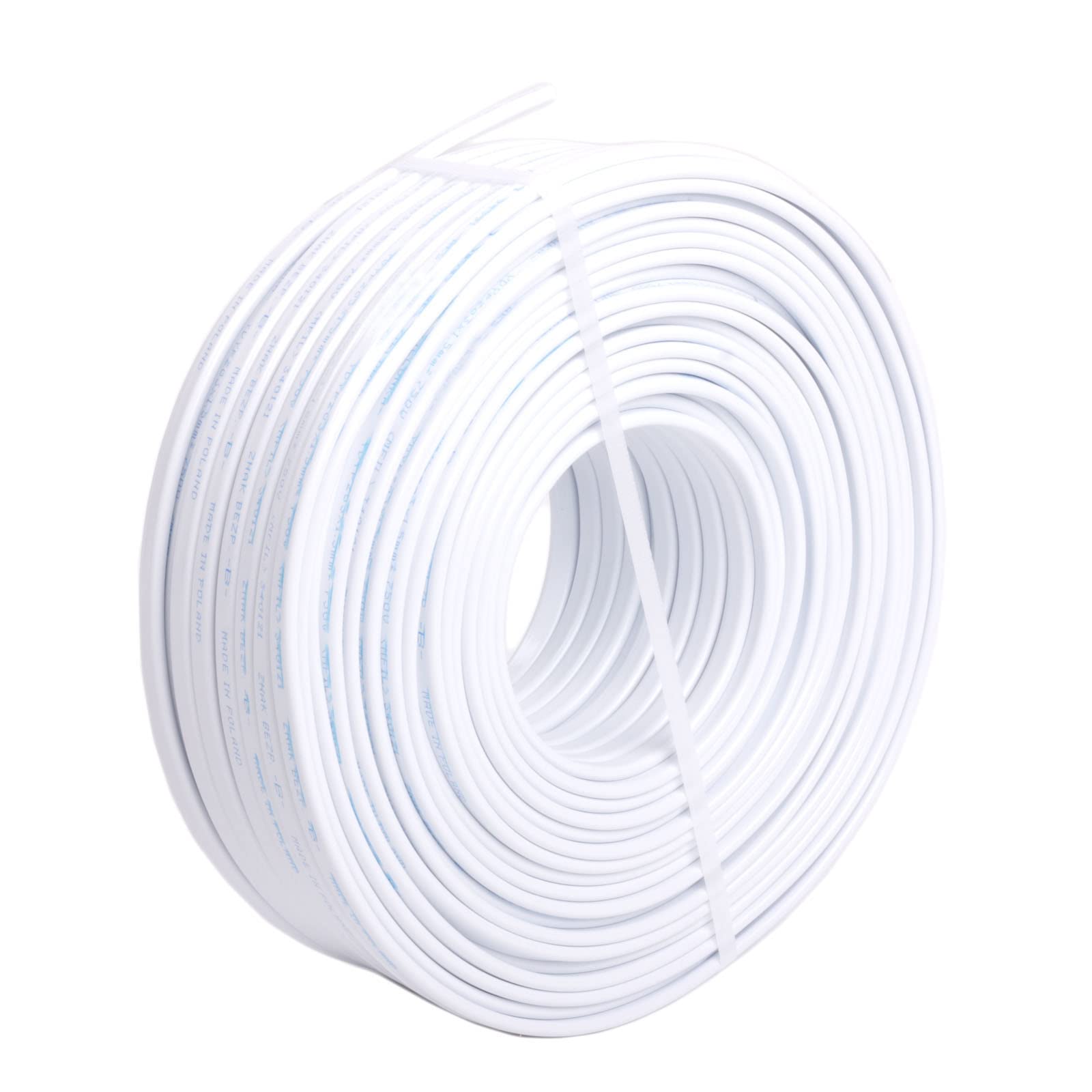 Stromkabel Flachkabel Mantelleitung Elektrokabel Flach Feuchtraumkabel YDYp NYM-J 3x1,5 mm2 450/750V Kabel Elektroleitung - 50m Ring