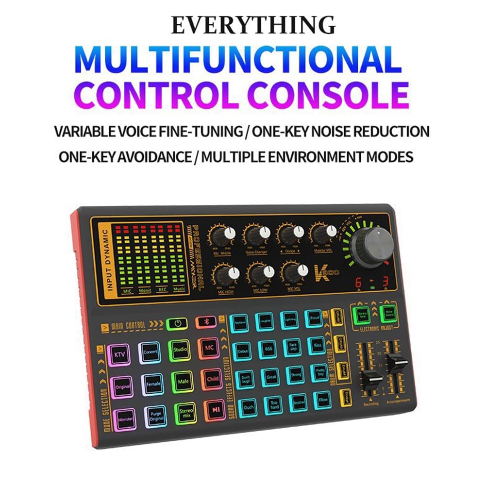 Cwmiibili SK300 Mixer Shaking Live Equipment English Version Mobile Phone Computer USB External Live Sound Card