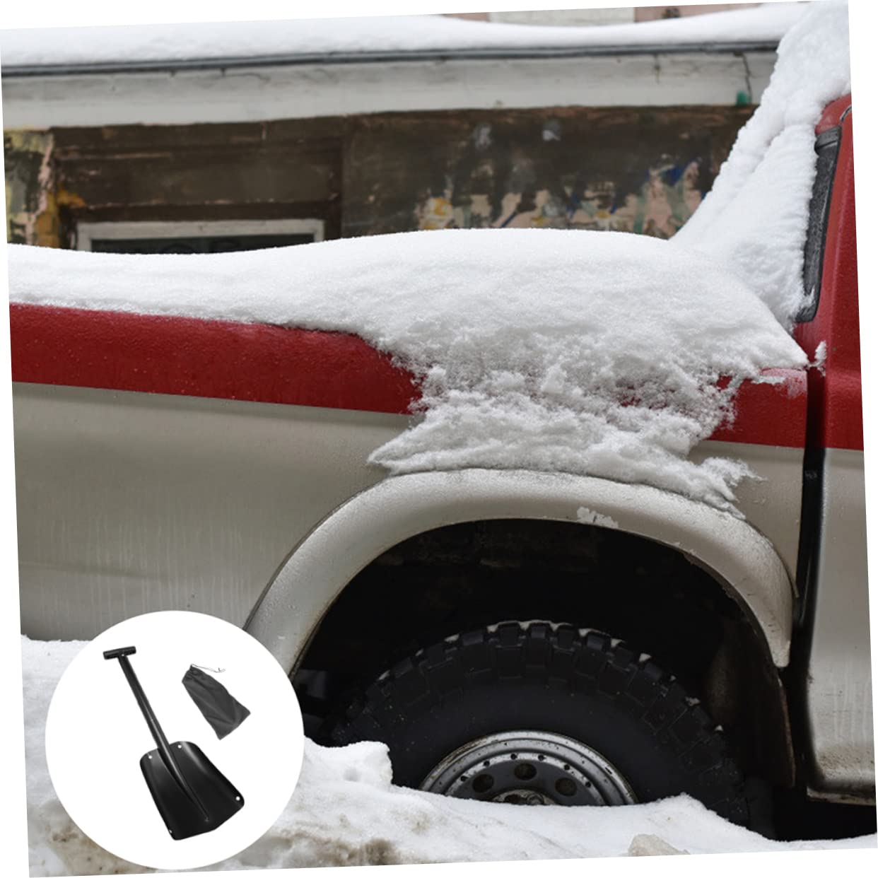 BESPORTBLE Pelle à Neige Pelle Pliable Outil De Grattage du Visage Pelle De Déneigement Automatique Pousse-Neige Camping Pliant Accessoires Auto Alliage D'aluminium Voyage Hors Route