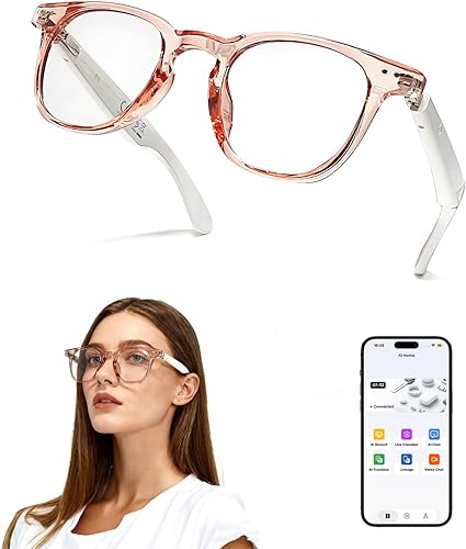 Miniatura 13 de Gafas inteligentes para hombres y mujeres, gafas Bluetooth con altavoz de oreja abierta, lentes de audio inteligentes UV400, asistente de