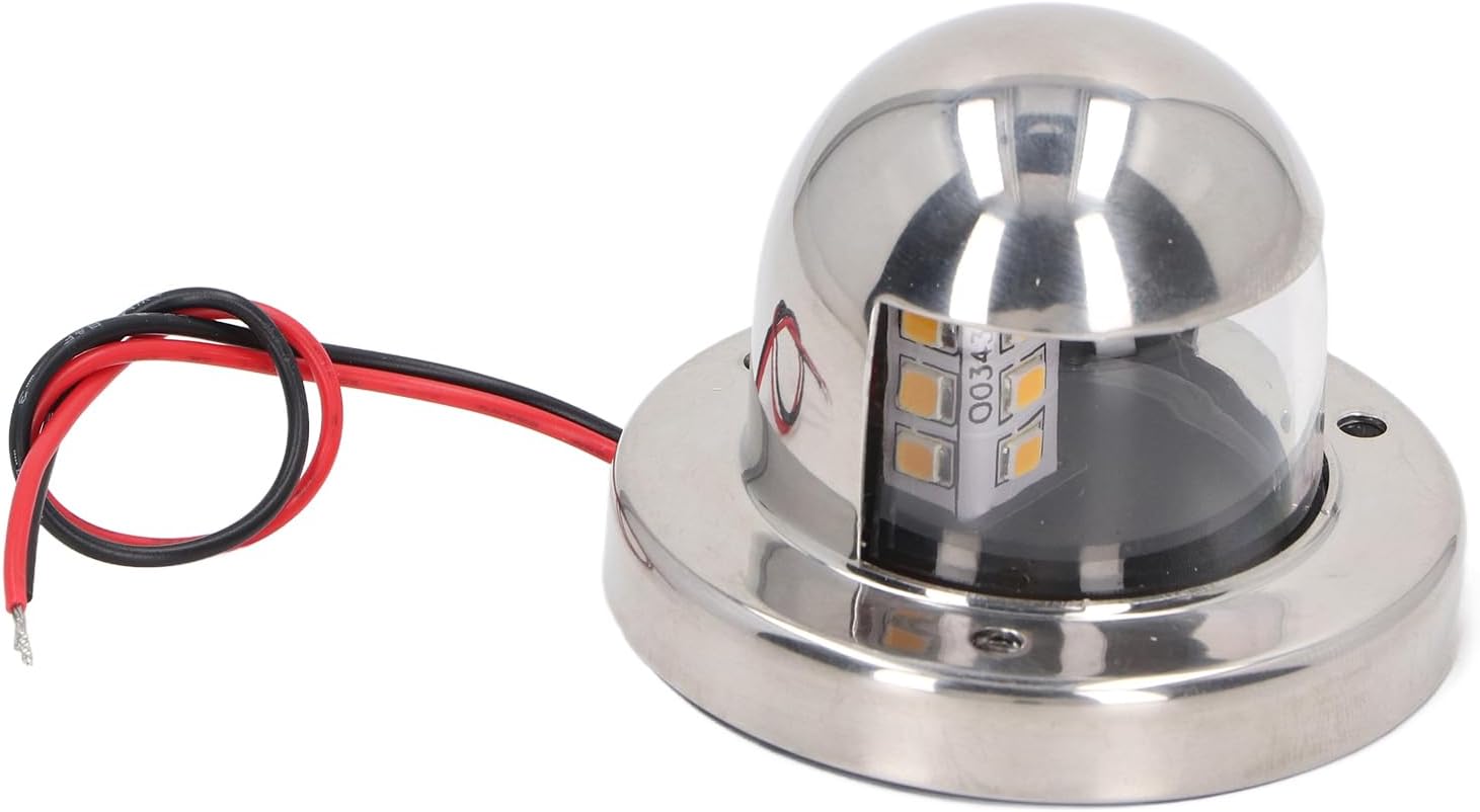 135° White LED Navigation Stern Light Marine Stern Light 12V DC Boat Anchor Lights IP66 Waterproof 2nm Visibility Yacht Navigation Anchor Lights for Marine Yachts Pontoon
