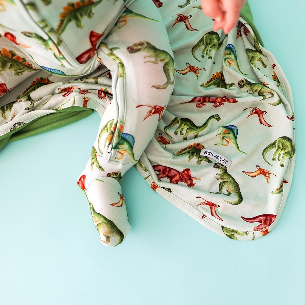 Posh Peanut Baby Boy Footie Pajamas - Soft Viscose Made from Bamboo 2 Way Zipper Sleepers & Onesies