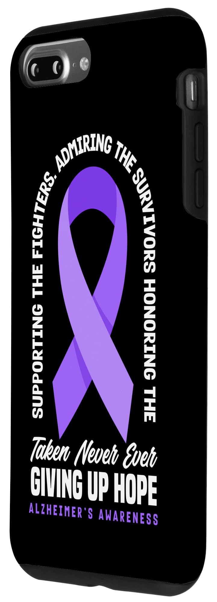 iPhone 7 Plus/8 Plus Support ALZ Alzheimer's Awareness Case - Image 2