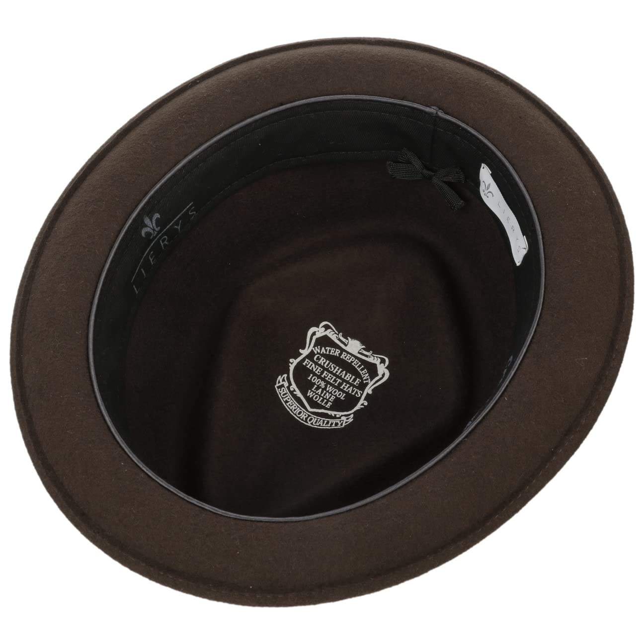 LIERYS Blank Pork Pie Ladies Men Cappello in Feltro Idrorepellente Schiacciabile Lana Estate Inverno