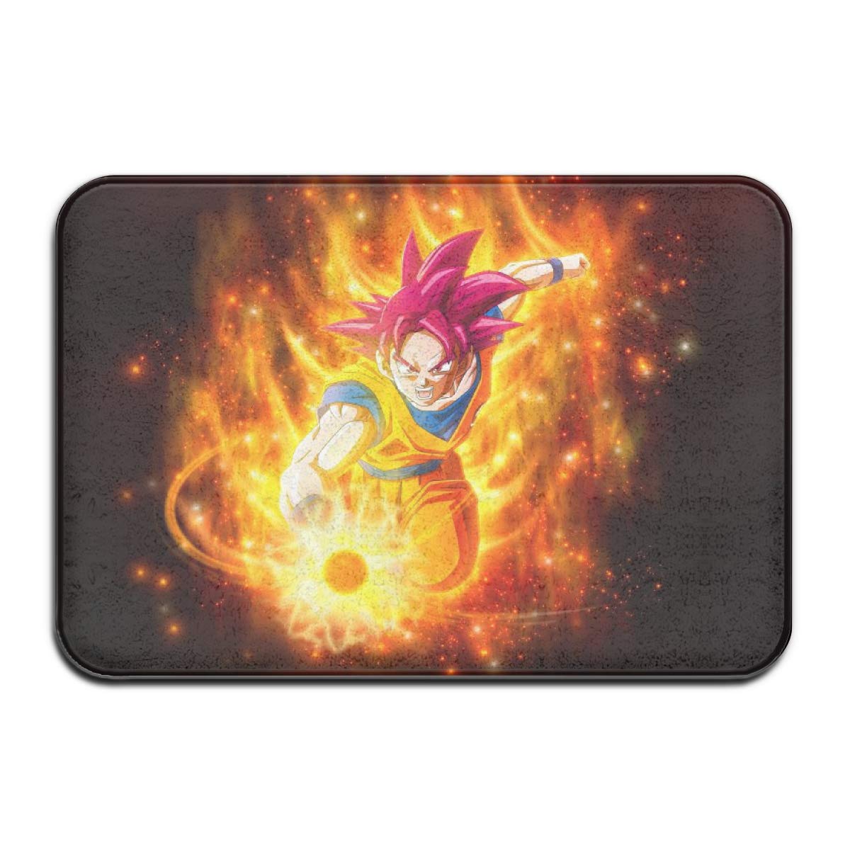 TAOtTAODragon BallGoku Doormat Polyester Printing Comfortable Floor Mat,Lndoor/Outdoor/Front Door/Bathroom Rubber Non Slip Waterproof Anti-Sludge Door Mat