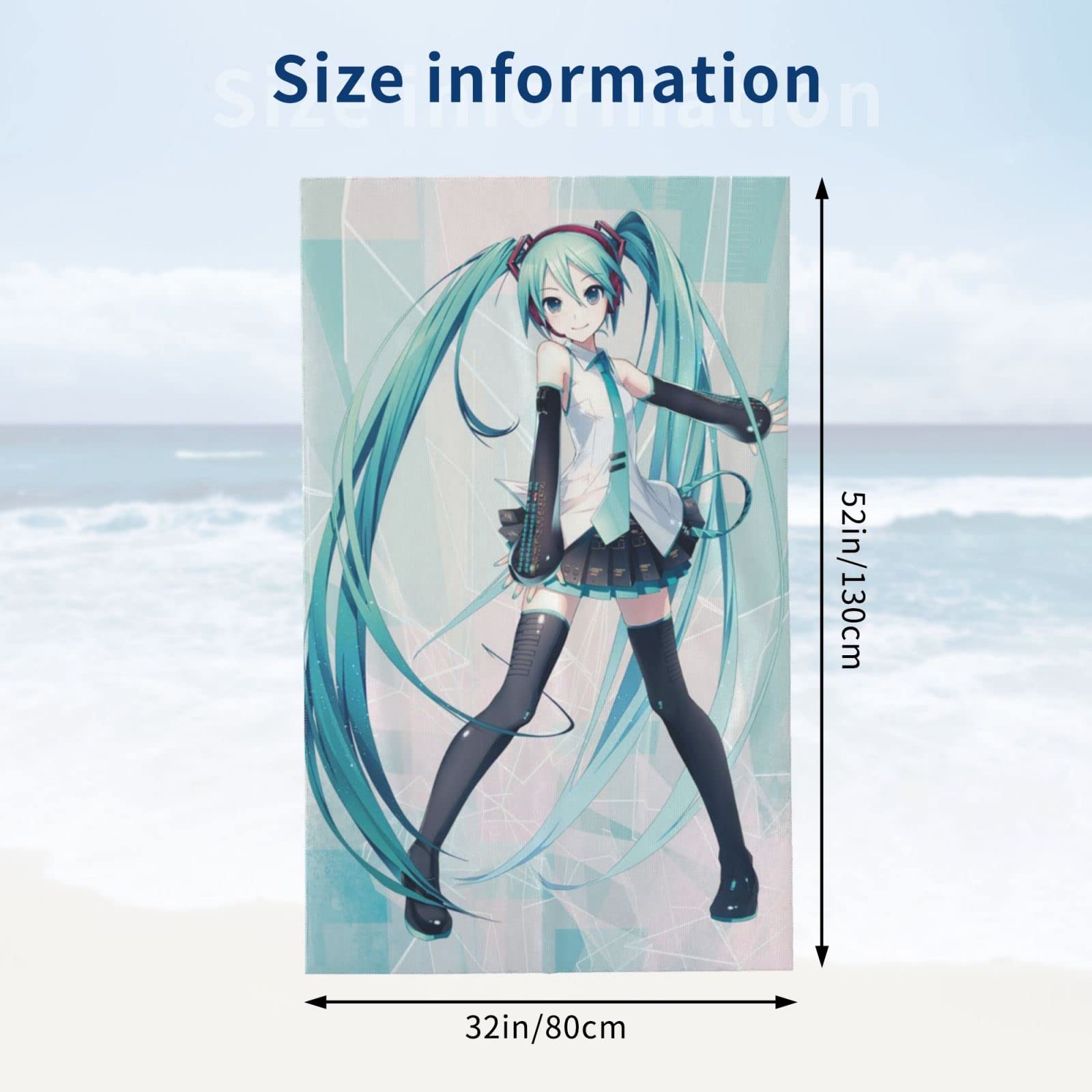 Amazon｜初音 ミク バスタオル マイクロファイバー 高速吸水 速乾 耐久