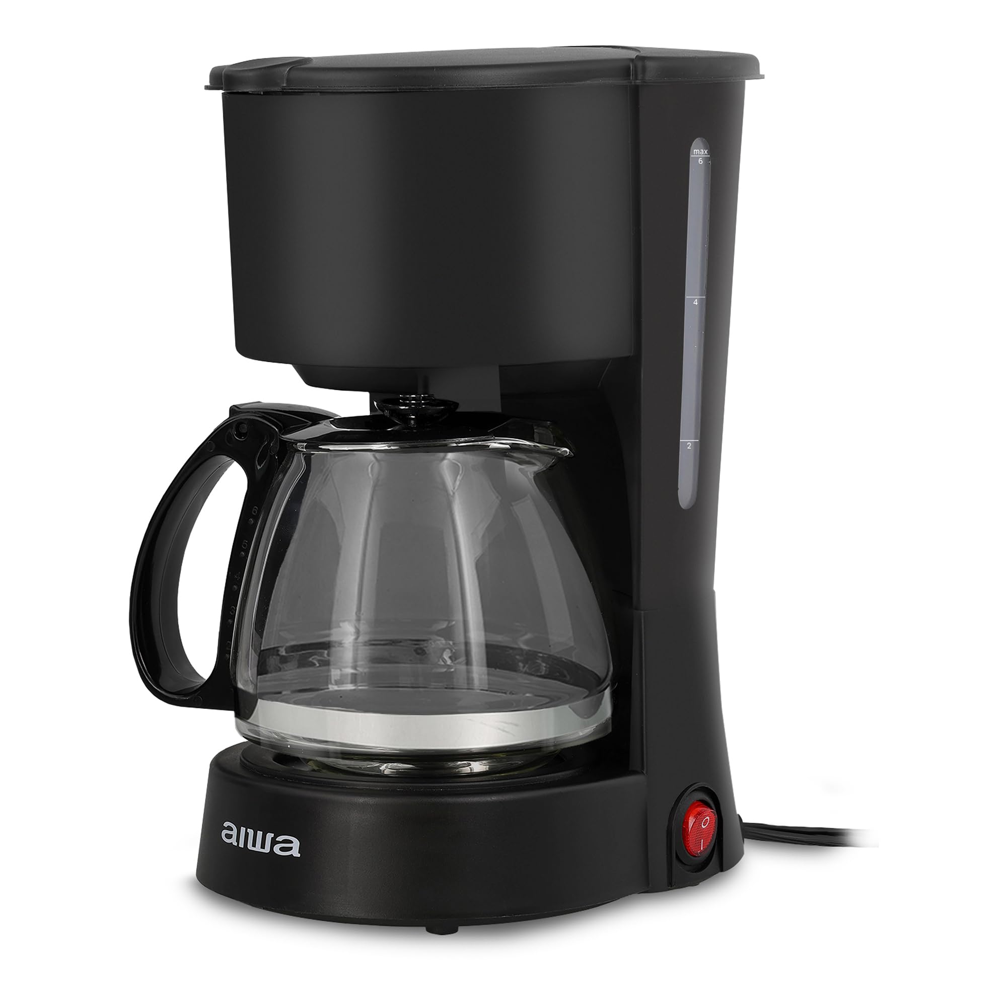Aiwa 22 fl. oz. Compact Coffee Maker with Reusable Filter and Indicator Light