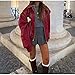 utcoco Women's Faux Leather Motorcycle Jacket Oversized Zip Up Winter Coat Outerwear 2025 Fall Fashion Clothes (Small, Red)