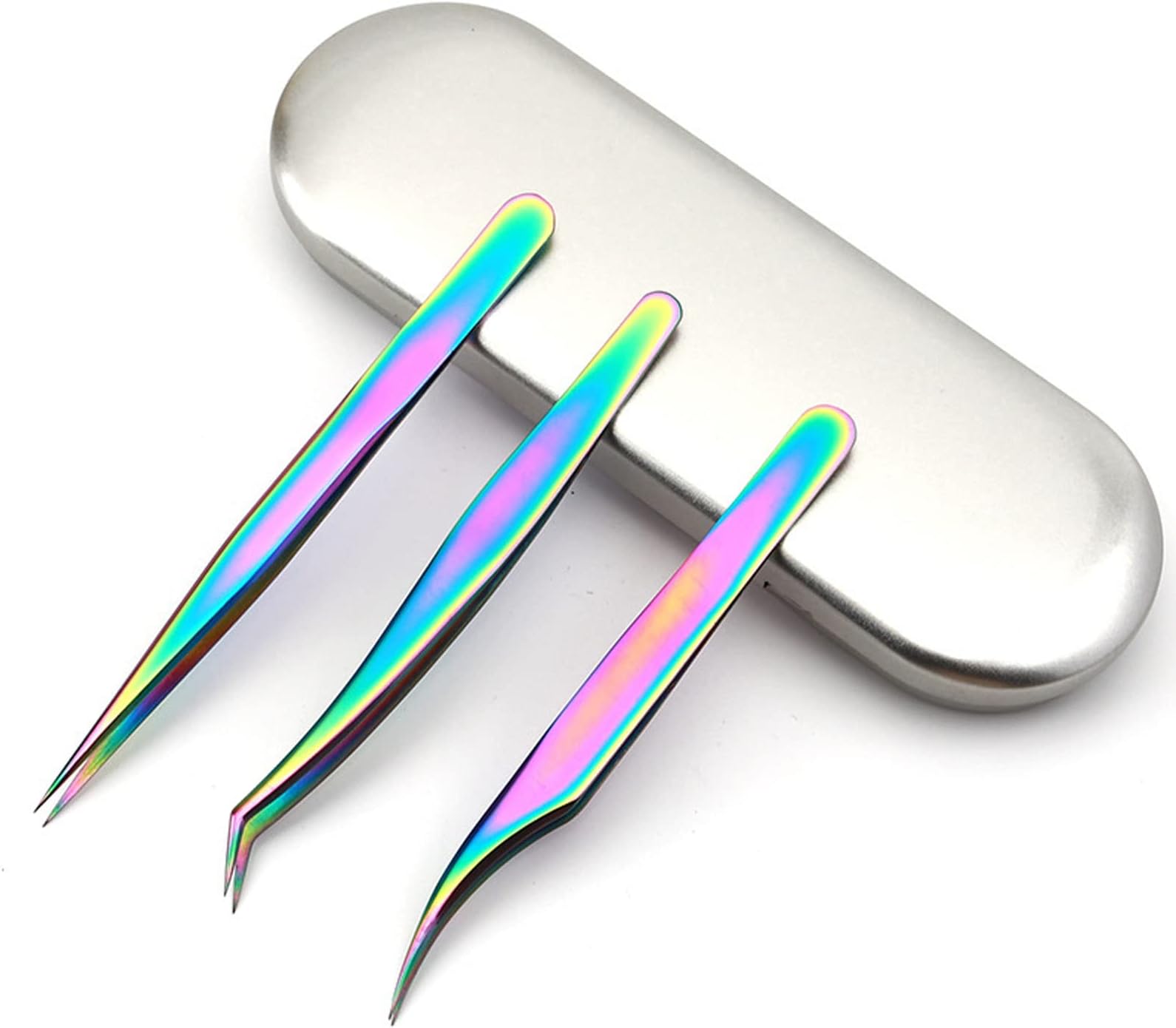 3PCS Tweezers Set, Diamond painting tools,Upgraded Anti-Static Stainless Steel Curved of Tweezers for Diamond painting, Electronics, Laboratory Work, Jewelry-Making, Craft, Soldering, etc.