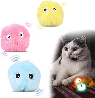 VIVK Cat Ball Toy with Glow and Sounds, Catnip Toys,Upgrade Kitty Glowing Toys Ball for Indoor,Interactive Cat Toy,3 Lifelike Animal Chirping Sounds