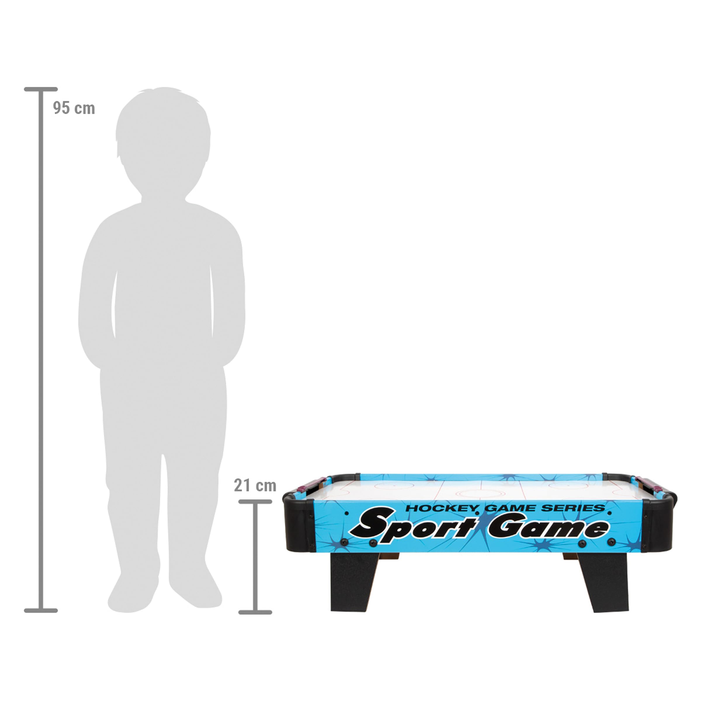 small Foot Tisch-Air-Hockey aus Holz und Kunststoff und kompakter Tischaufleger für Speedhockey
