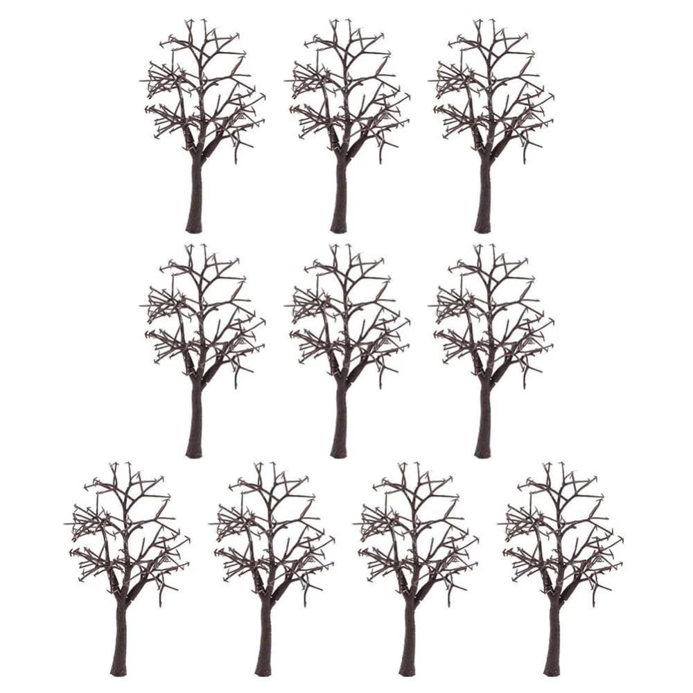 Landscape Greenery 10pcs 1:75 Model Bare Tree Trunk, 5inch Train Layout Building DIY Decoration, Trees Scenery Landscape Decor