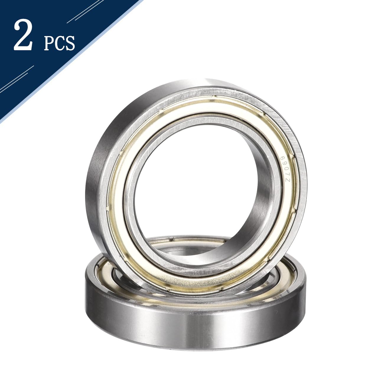 HiPicco 6907ZZ Deep Groove Bearings, ID 35mm x OD 55mm x Width