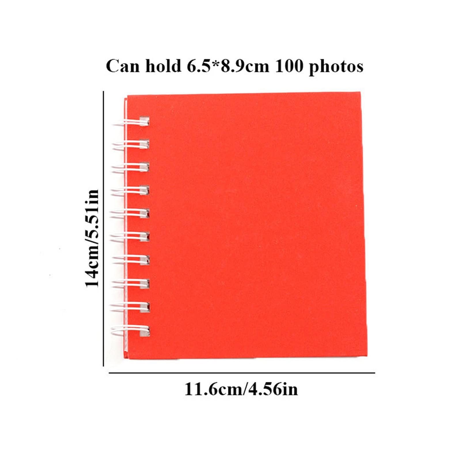 GLigeT Album fotograficzny 3-calowy mini album na zdjęcia 100 zdjęć etui na karty etui na karty wolne od ramki na zdjęcia kolekcja album na książki (Kolor: Czerwony