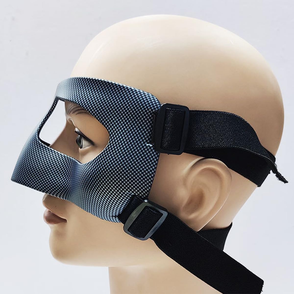 Alnicov Protector para Nariz Rota, Protector Facial Ajustable con Almohadillas, Protector Facial, máscara Facial de Entrenamiento Deportivo, Protector de Nariz para Adultos