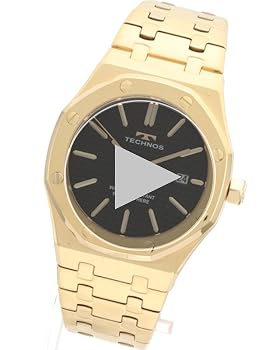 テクノスデイト付メンズクオーツウオッチT9C15GB　ゴールド TECHNOS テクノス 腕時計 メンズ ウォッチ 男性用 ラウンド