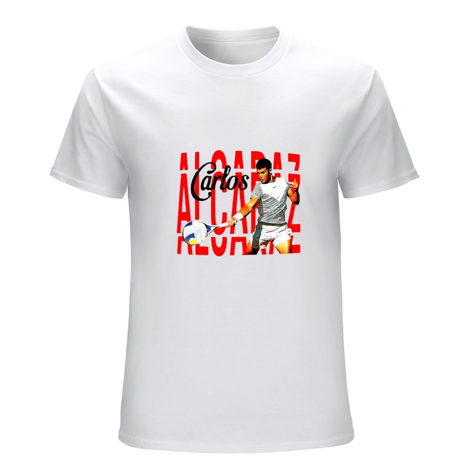 MICAI Carlos Alcaraz Tennis Fan T Shirt T-Shirt Whites