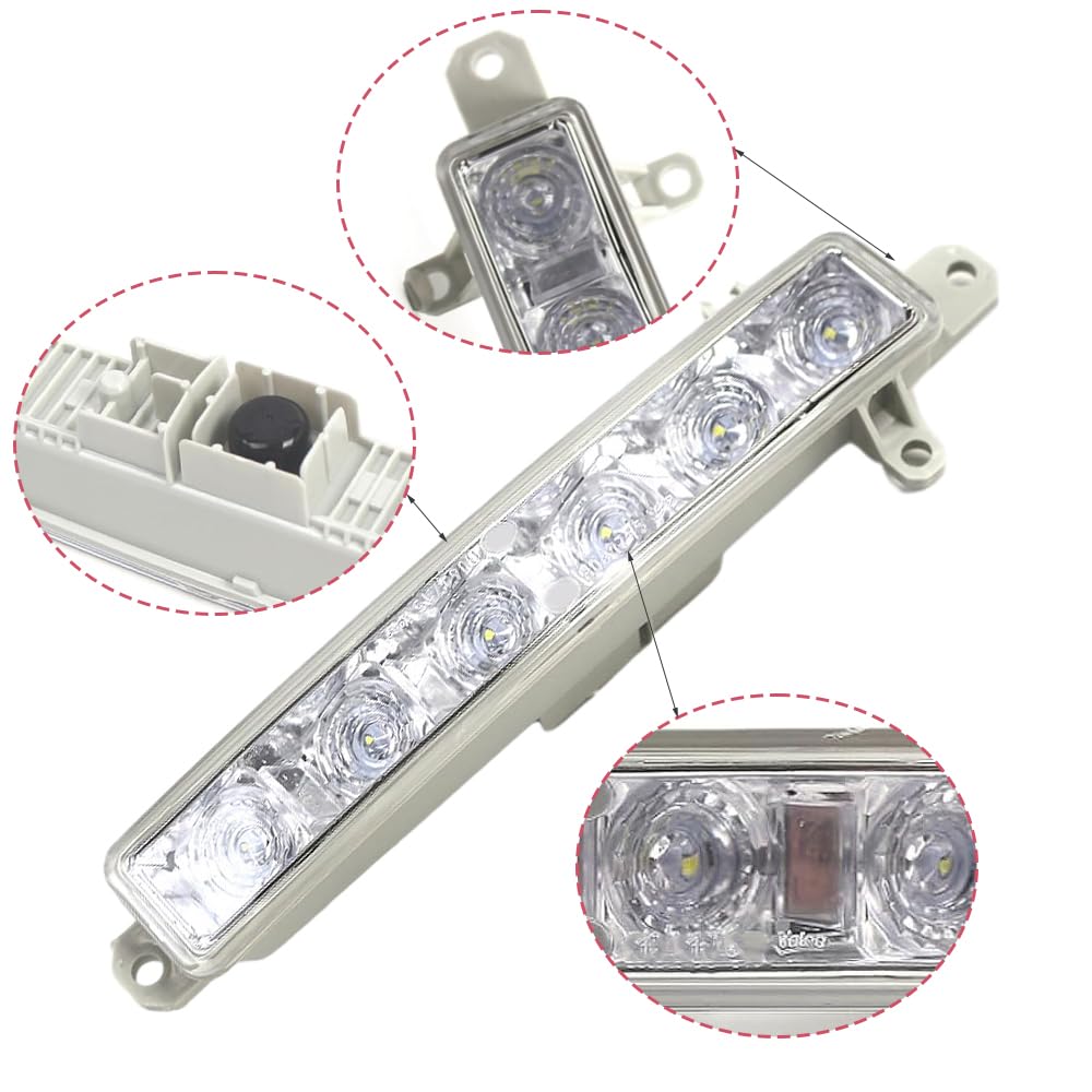 Riloer Feux de jour, feux de jour à LED DRL, feux antibrouillard diurnes, feux de conduite diurnes compatible avec Peugeot Partner 2008-2020