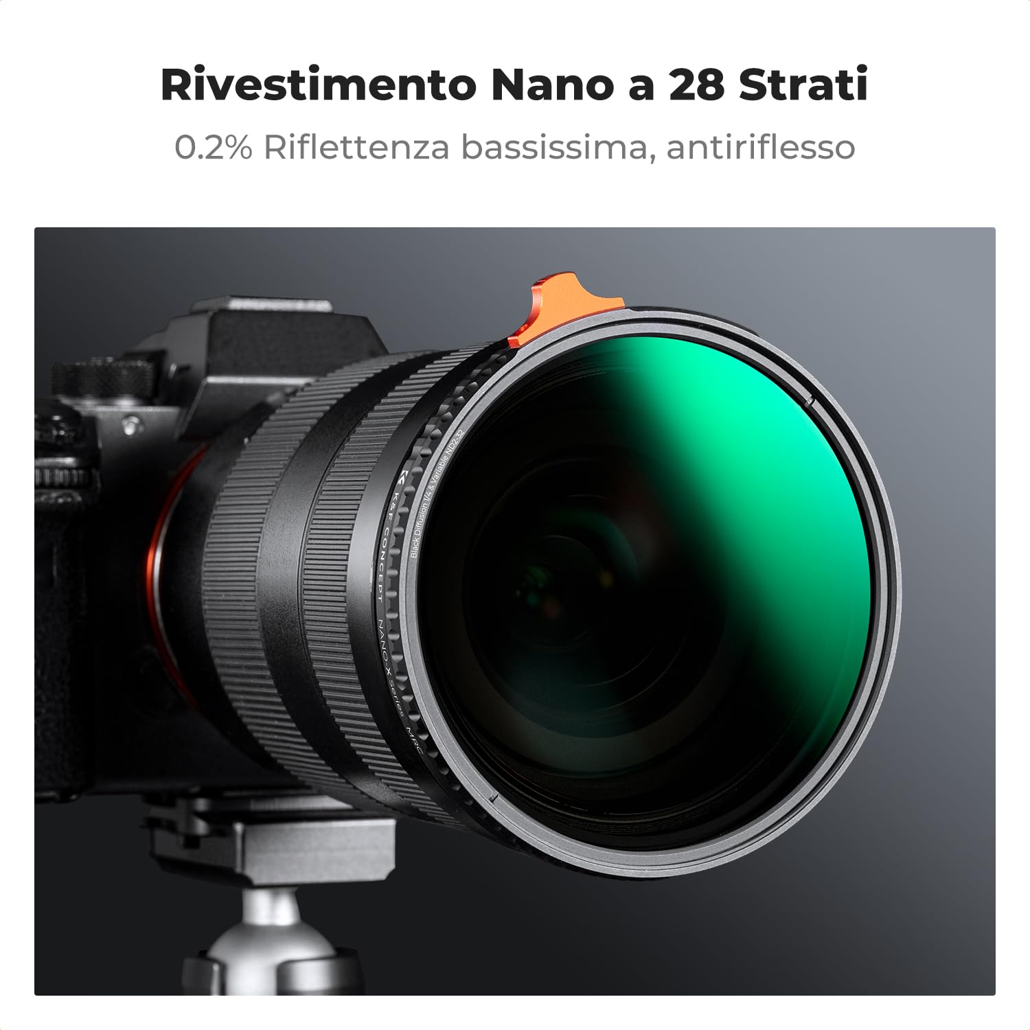 K&F CONCEPT Nano-Xcel 82MM 2 In 1 Filtro Variabile ND2-32 & Black Mist 1/4 | Filtro ND2-32 (1-5 Stops) Black Diffusion 1/4 con Rivestimento Nano Vetro Ottico HD - FA704