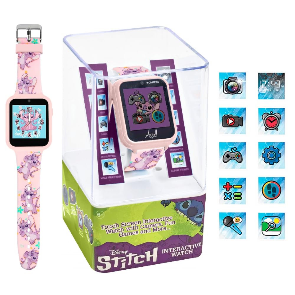 CARTOON Montre interactive Angel Disney smartwatch pour enfants multifonction rechargeable avec USB