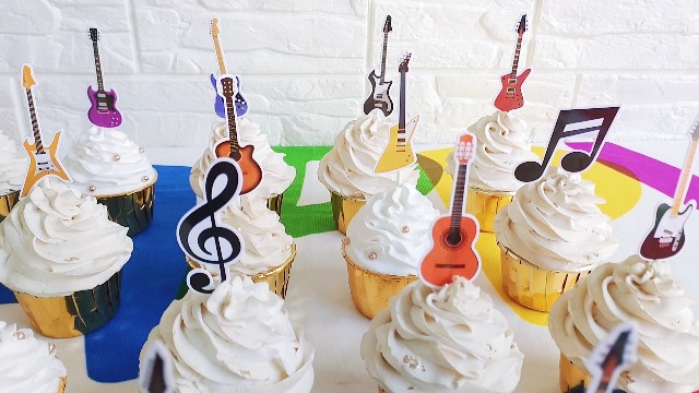 24 Pcs Music Notes Cupcake Toppers, Black Glitter Musical Symbol Cupcake Picks Music Party Decoration For Music Wedding Baby Shower Theme Birthday Party Decorations Supplies - View #6