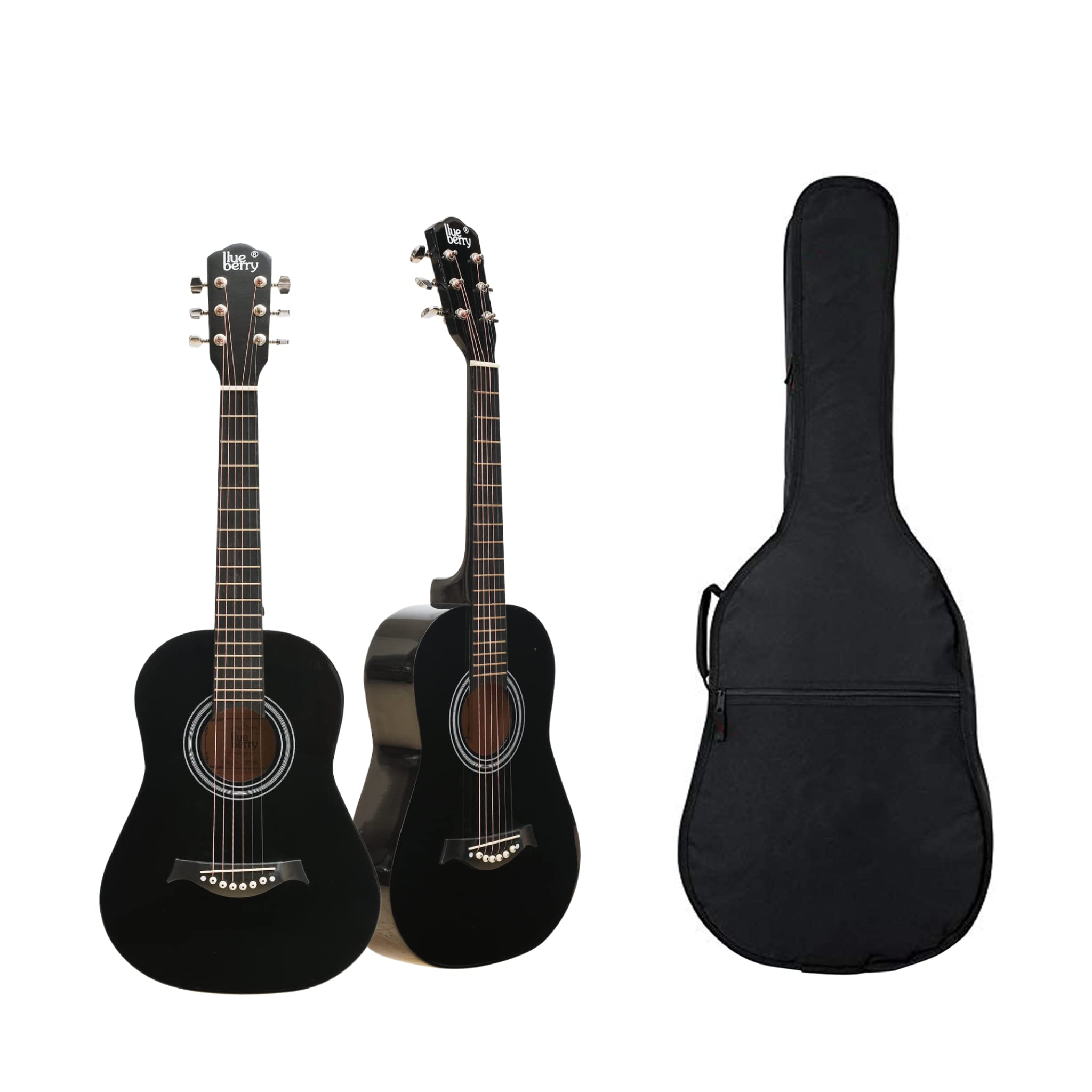 BLUEBERRY VIP-340, Acoustic Guitar Kit With Bag, Belt, String Set and 2 Picks - 34 Inch (Black)-image-44